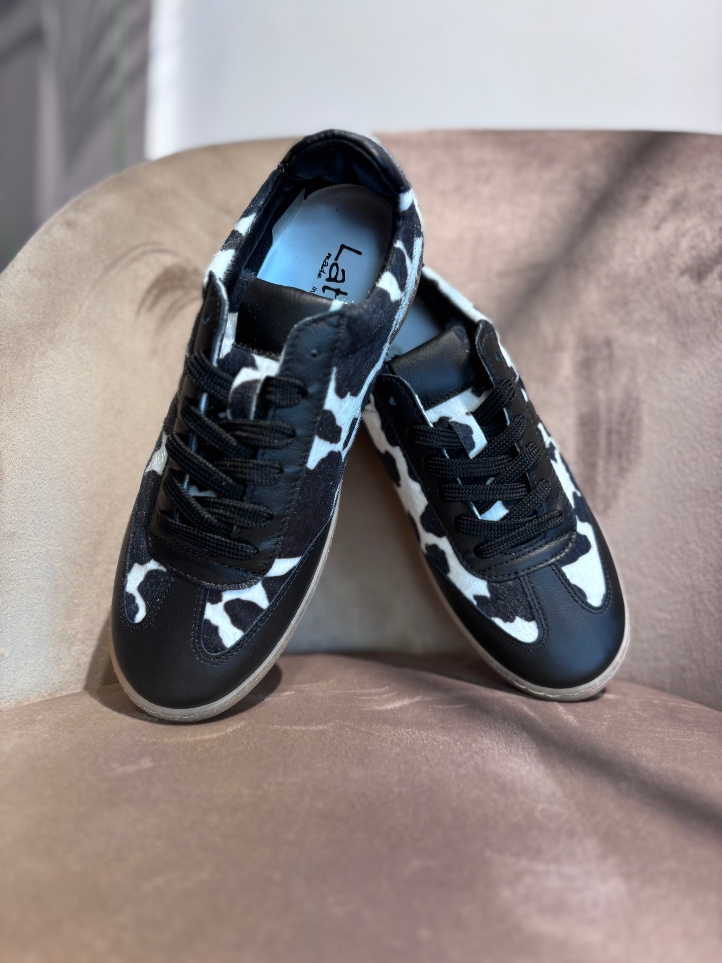 COW SNEAKERS BLACK/WHITE