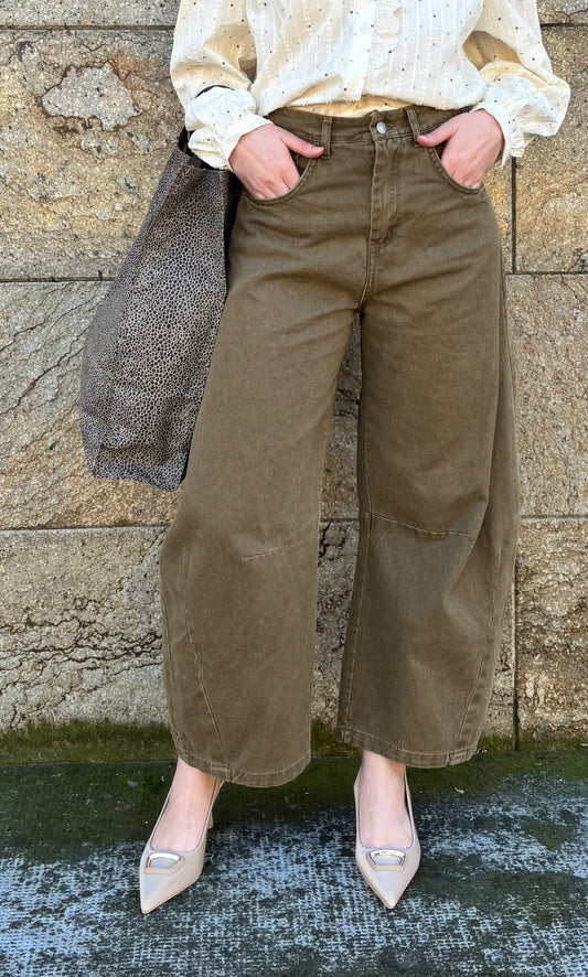 JEANS BARREL CATERINA OLIVA