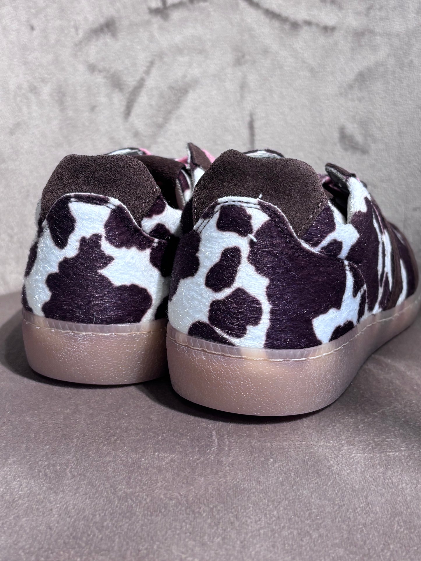 COW SNEAKERS BROWN/WHITE