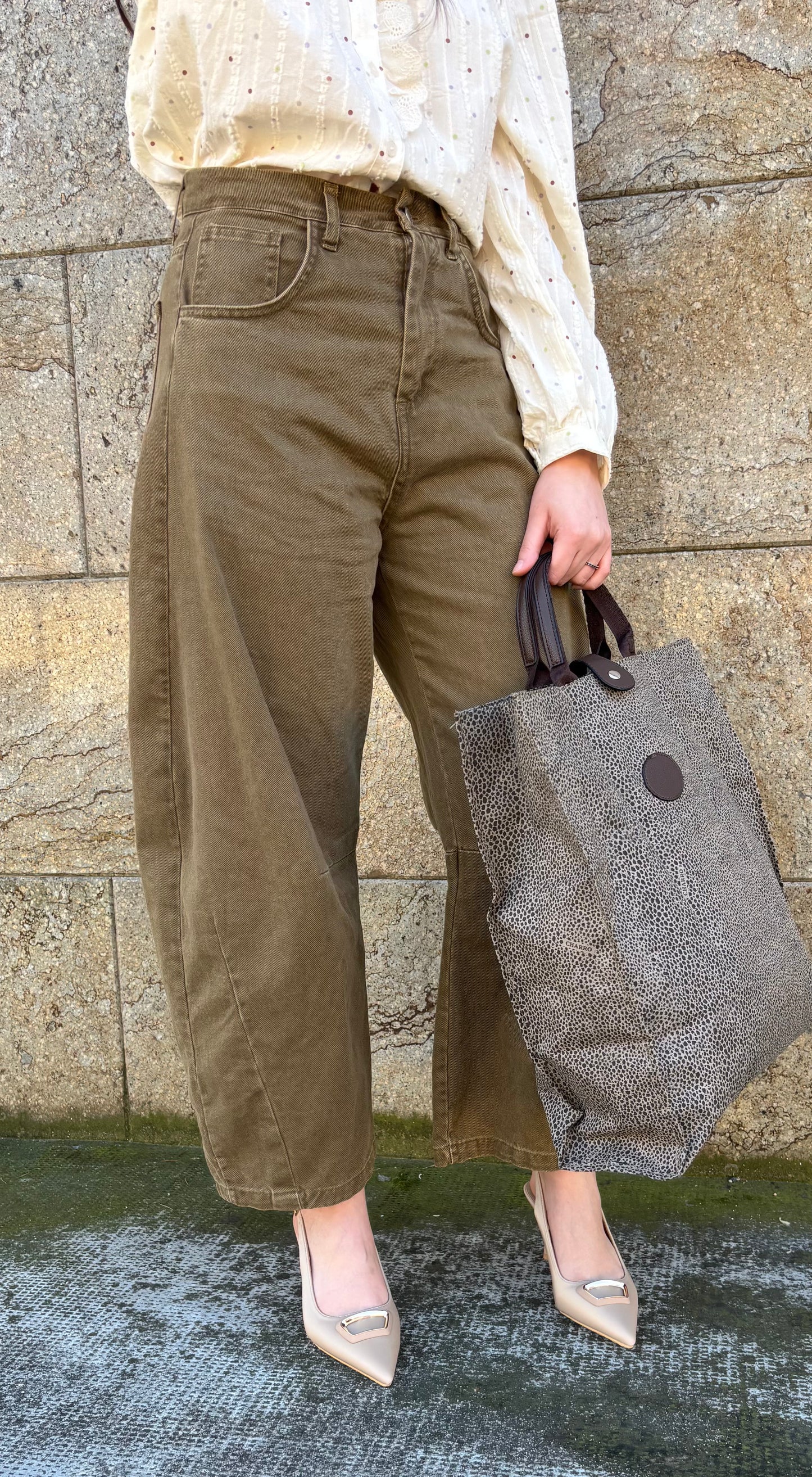 JEANS BARREL CATERINA OLIVA