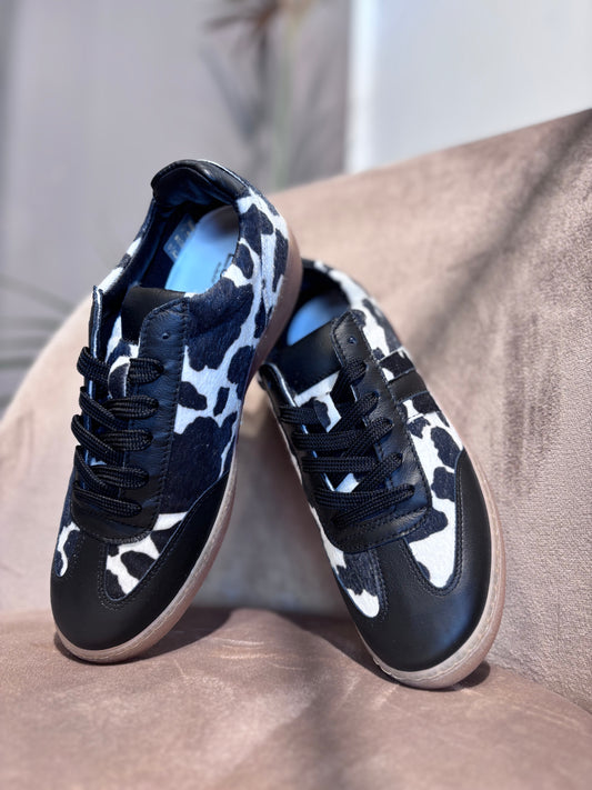 COW SNEAKERS BLACK/WHITE
