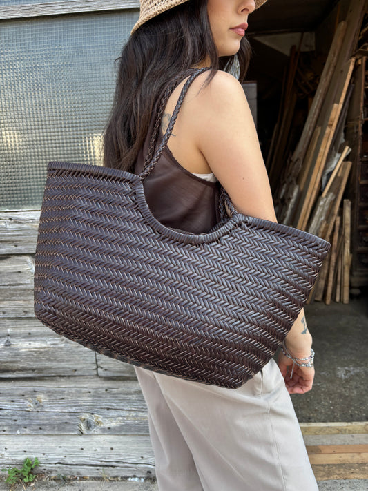 SHOPPER PELLE CIOCCOLATO