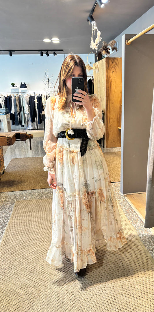 ABITO FLOREALE ALBICOCCA